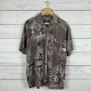 RARE Vintage 1990s Stussy Paisley Shirt Large